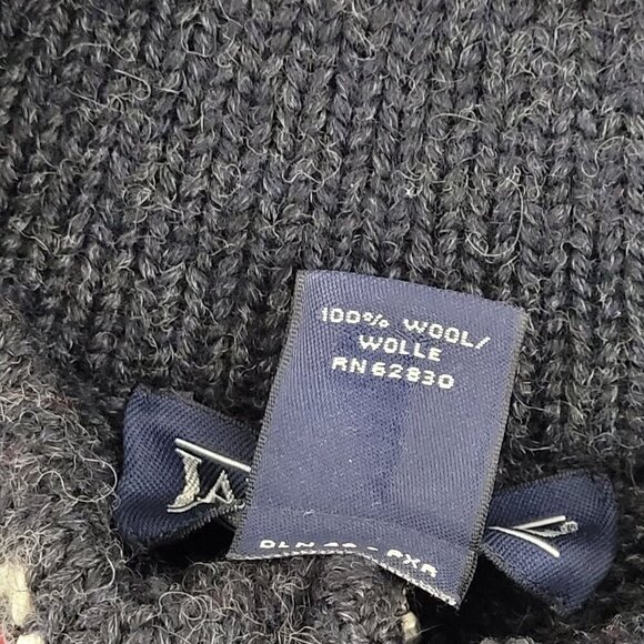 Vintage Land's End Mens XL 100% Wool Zip-Up Nordic Knit Sweater GT - Picture 5 of 8